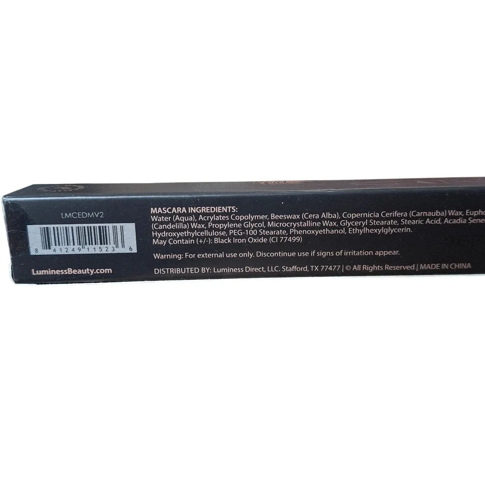 Luminess Distraction Lengthening & Curling Mascara Black LMCEDMV2 0.10oz 3ml NIB